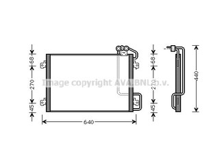 Радиатор кондиционера (конденсер) для Renault Scenic RX4 2000-2003 новый