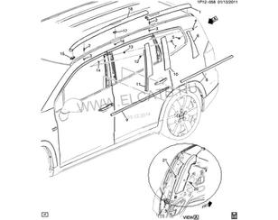 Рейлинг левый (планка на крышу) для Chevrolet Orlando 2011-2015 б/у состояние отличное