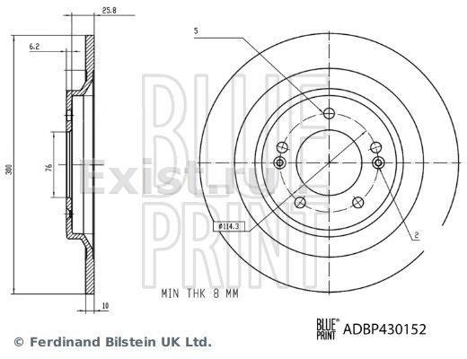 Диск тормозной задний 58411L1100 Hyundai-Kia