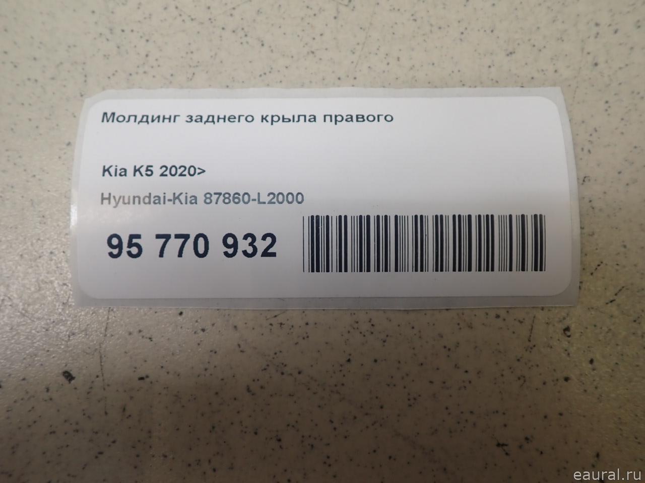 Молдинг заднего крыла правого