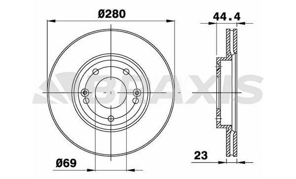 Диск тормозной передний вентилируемый 51712A7000 Hyundai-Kia