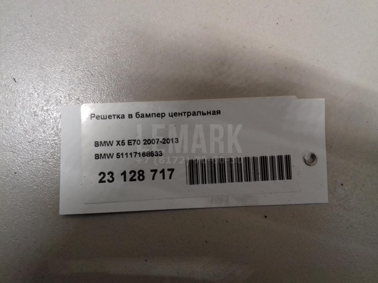 Решетка в бампер центральная для  BMW X5 G05 2018
