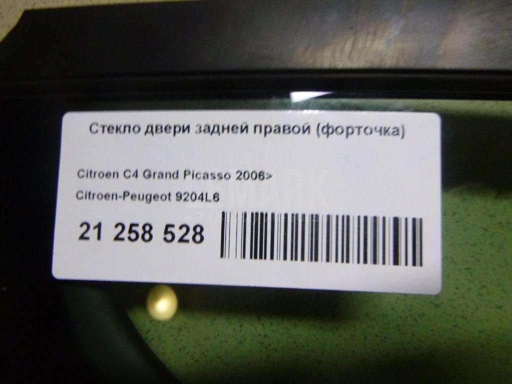 Стекло двери задней правой (форточка)