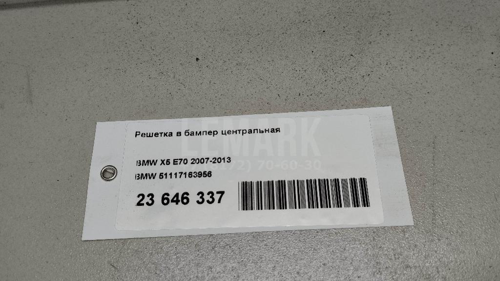 Решетка в бампер центральная для  BMW 7-serie E65/E66 2001-2008