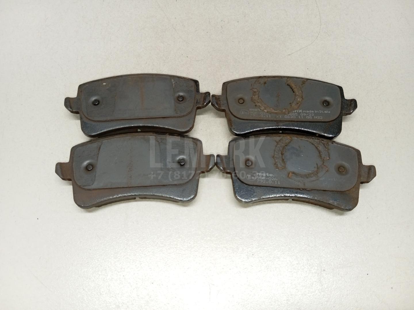 Колодки тормозные задние дисковые к-кт 2207760 Metelli