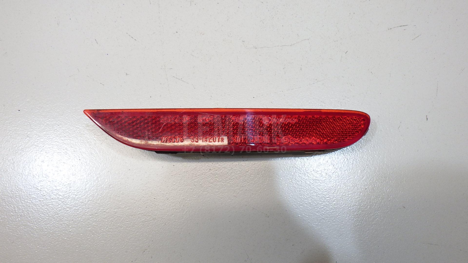 Отражатель в бампер задний правый 26560JJ90A Nissan