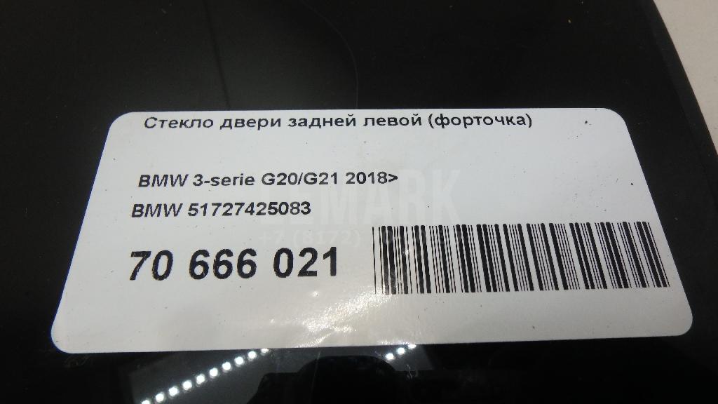 Стекло двери задней левой (форточка)