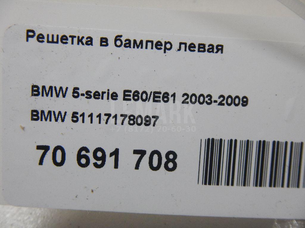 Решетка в бампер левая