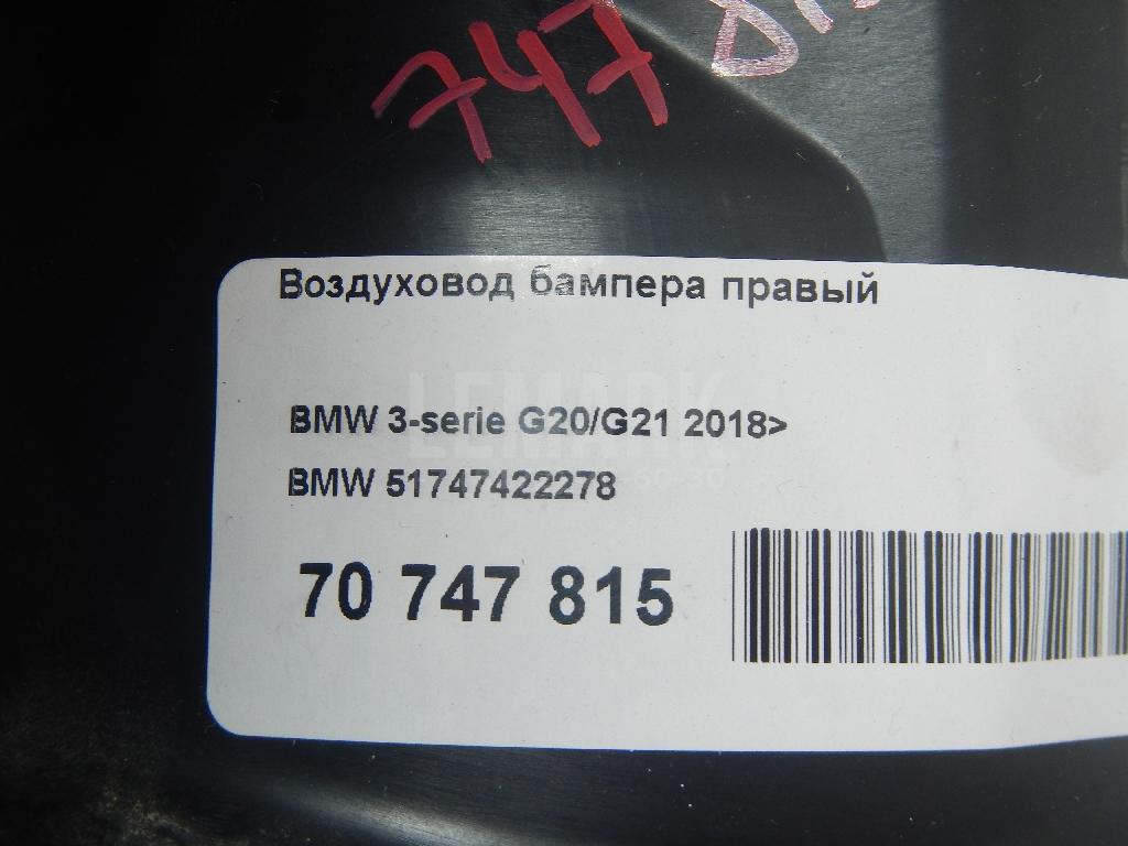 Воздуховод бампера правый