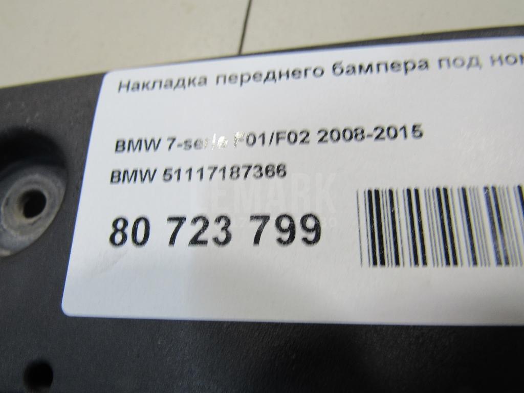 Накладка переднего бампера под номер