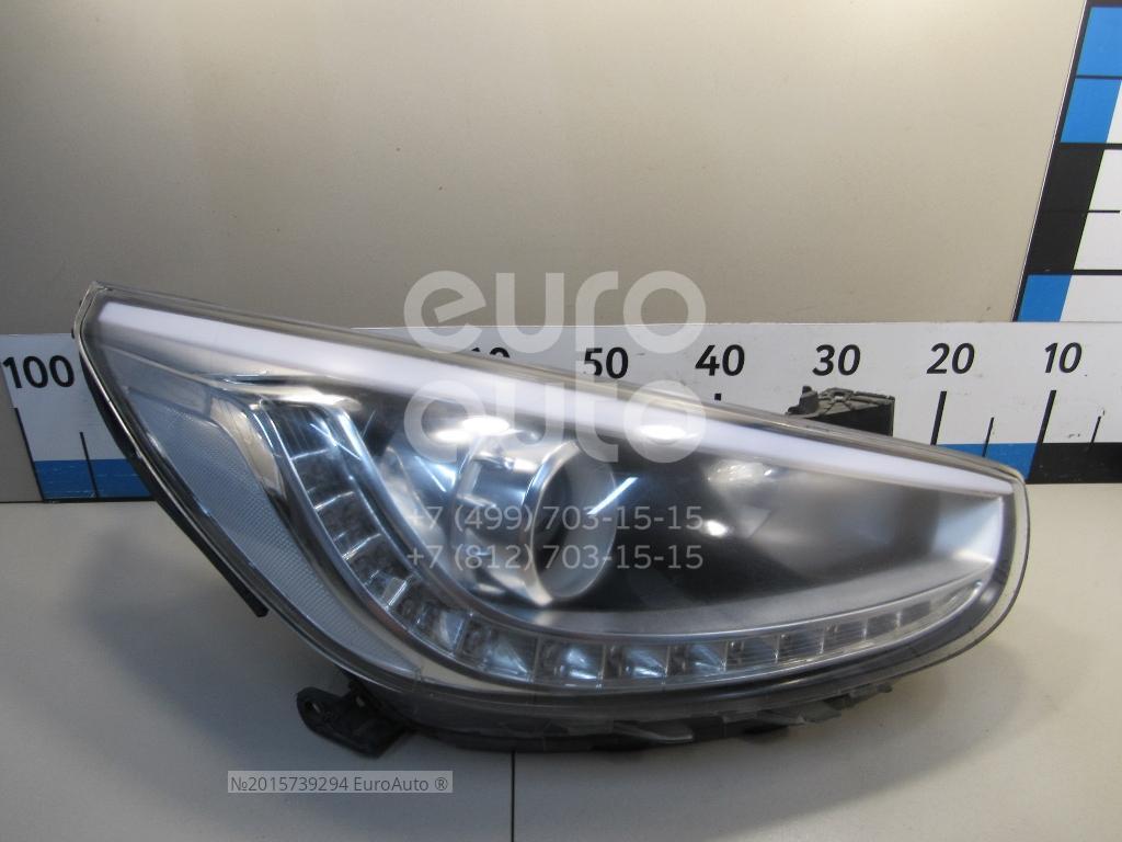 Фара Hyundai Solaris 10-14 (Справа/ Галоген/ ДХО/ под электрокорректор)