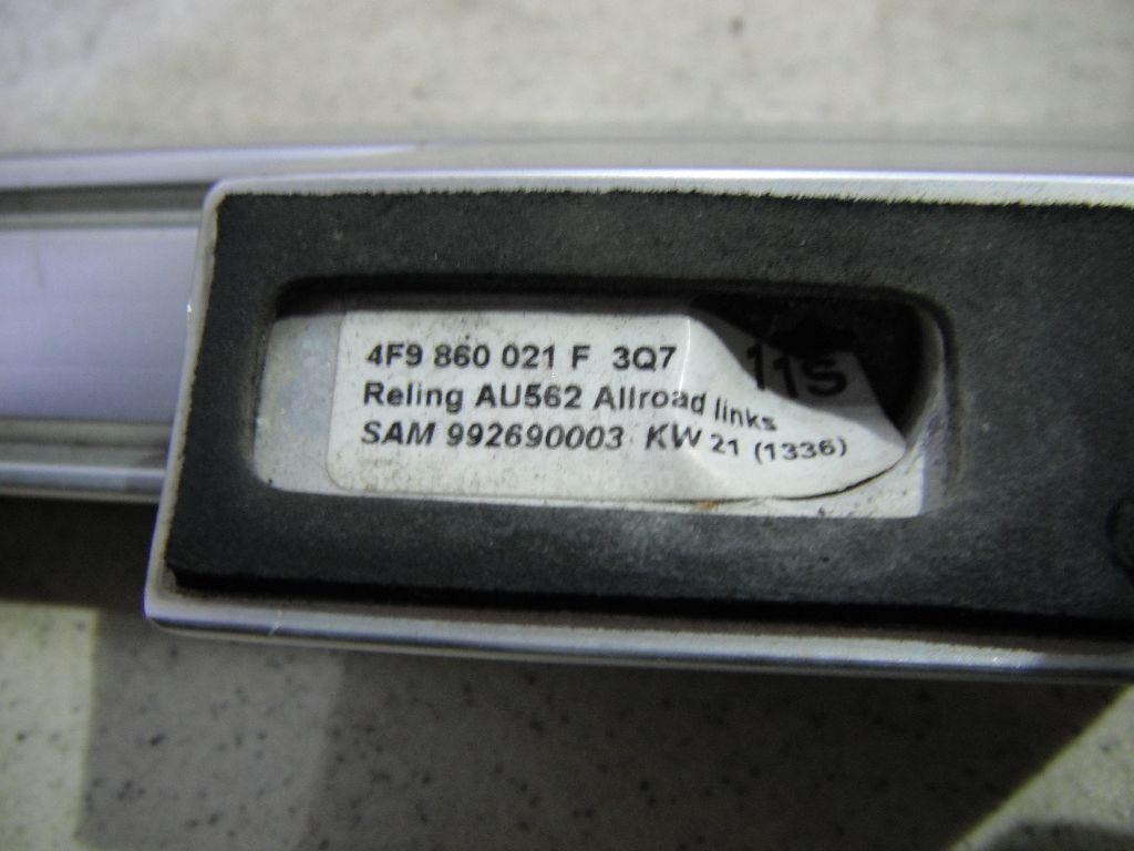 Рейлинг левый (планка на крышу) для  Audi A3 [8PA] Sportback 2004-2013