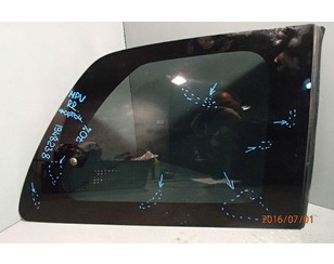 Стекло кузовное открывающееся (форточка) правое для Mazda MPV II (LW) 1999-2006 с разбора состояние удовлетворительное
